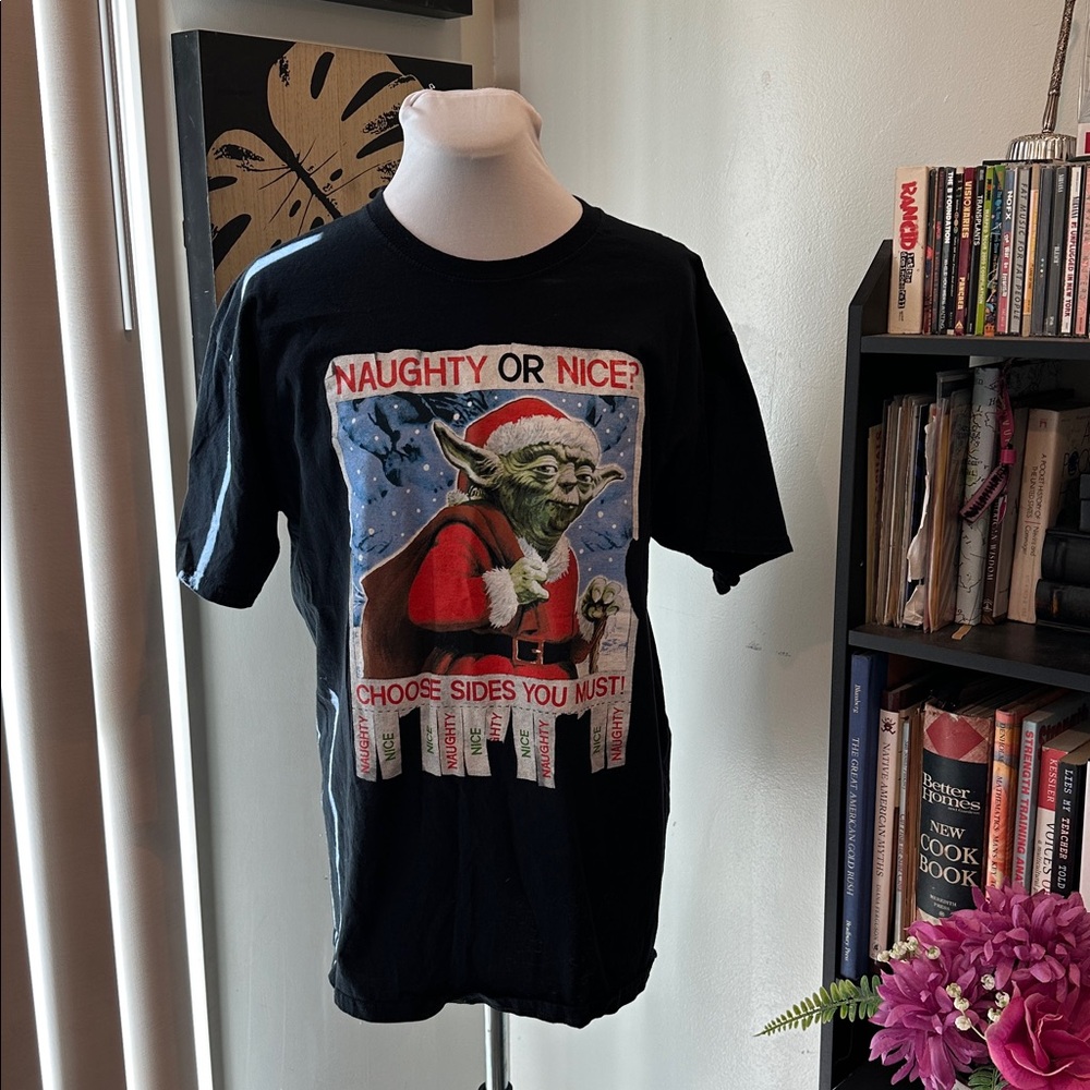 Star Wars Black Yoda Graphic T-Shirt